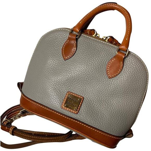 Dooney & Bourke Gray Leather Crossbody Handbags - Picture 1 of 13